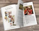 Ideen für eine Hochzeitszeitung: Ein Familienstammbaum mit Fotos und ein Ehelexikon mit humorvollen Definitionen.