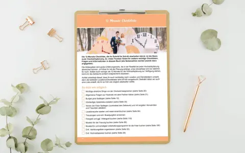Hochzeits-Checkliste mit vielen Tipps. Kostenlose druckvorlagen hochzeit kostenlos helfen bei der Planung.
